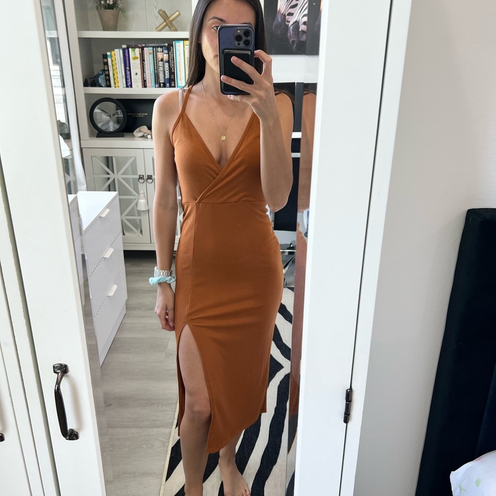 Elegant Burnt Orange Dress